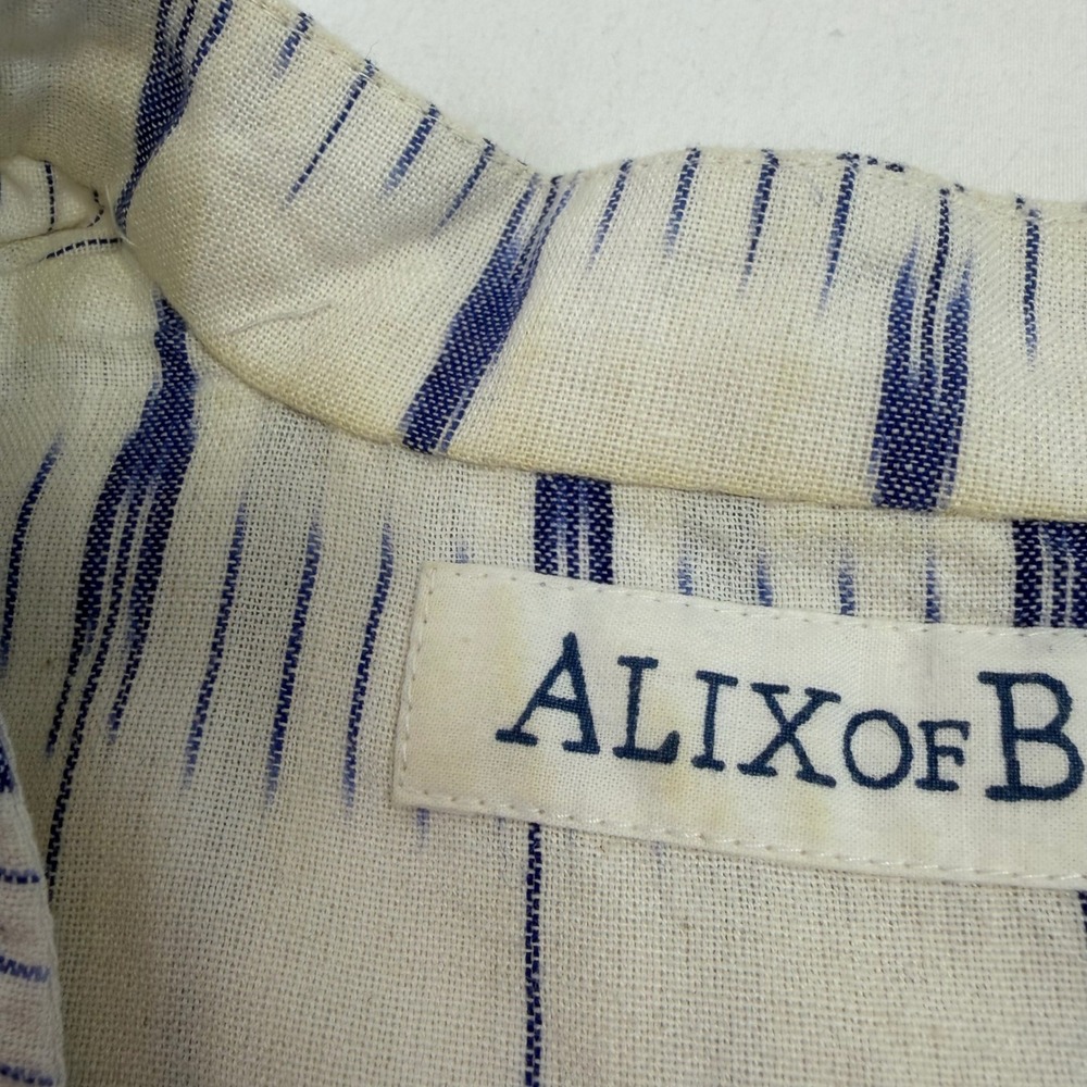 Alix of Bohemia Top Women Small Beaded Embroidered Ikat Cotton Boho Artisan $780 - Picture 14 of 15